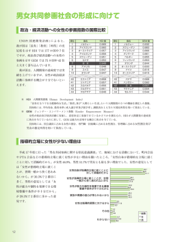 男女共同参画社会の形成に向けて （データ資料）