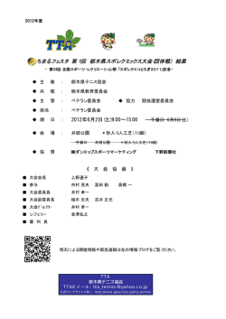 とちまるフェスタ 第1回 栃木県スポレクミックス大会(団体戦) 結果