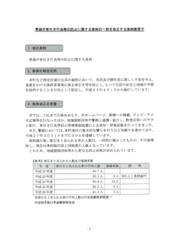 青森市客引き行為等の防止に関する条例の一部を改正する条例案骨子