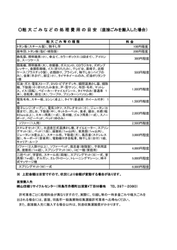 粗大ごみなどの処理費用