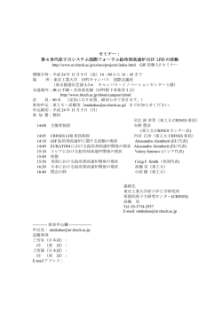 第4世代原子力システム国際フォーラム鉛冷却高速炉(GIF