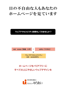 目の不自由な人もあなたの ホームページを見ています