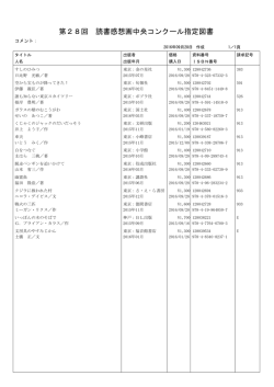第28回 読書感想画中央コンクール指定図書 (クリックして一覧表示)