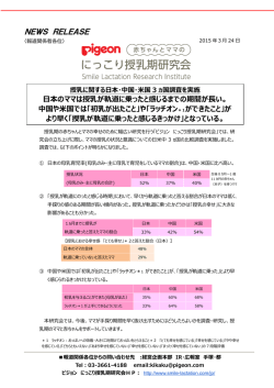 初乳が出たこと - ピジョン赤ちゃんとママのにっこり授乳期研究会