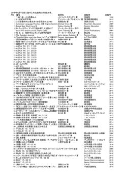2016年1月～2月に受け入れた資料は483点です。 NO. 書名 著者名