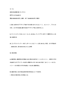 2016 CQ WW DX コンテスト RTTY