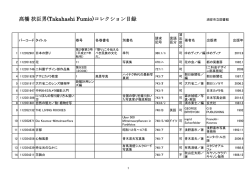 高橋 扶臣男(Takahashi Fumio)コレクション目録