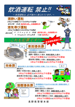 飲酒運転禁止！！