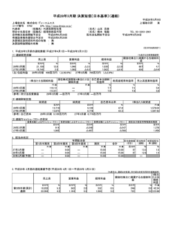 (Japanese) 平成28年3月期 決算短信