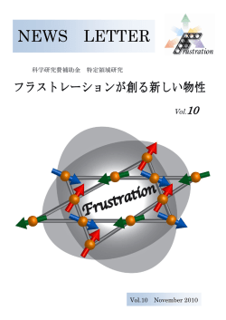 November 2010 - フラストレーションが創る新しい物性
