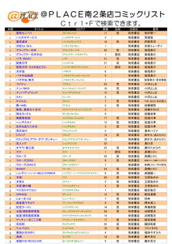 2015年7月 コミックリスト(PDFファイル 573KB)