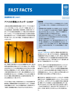 アフリカの環境とエネルギーとUNDP