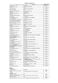 協定相手校 - 東京農業大学