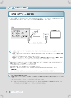 HDMI 対応テレビと接続する