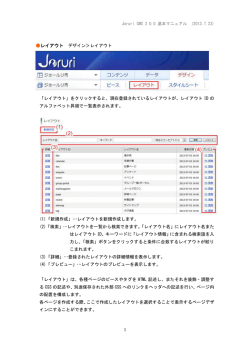 レイアウト - Joruri