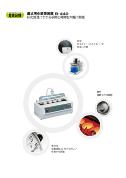 湿式灰化装置装置 B-440 灰化処理にかかる手間と時間を大幅に