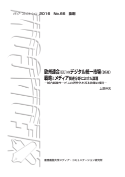 欧州連合（EU）のデジタル統一市場（DSM）