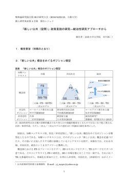 「新しい公共（空間）」政策言説の研究―統治性研究アプローチから