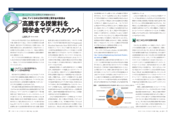 高騰する授業料を 奨学金でディスカウント