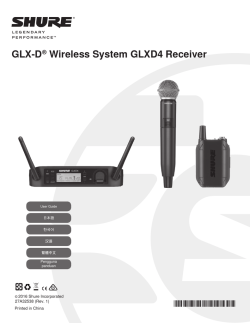 GLX-D Wireless Systems User Guide