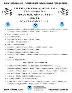 あなたは HONU を知っていますか？
