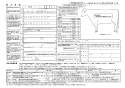 血統登録申込書