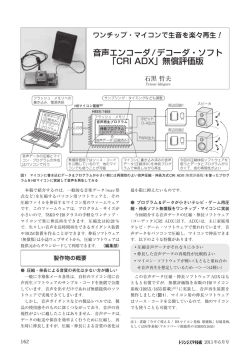 音声エンコーダ/デコーダ・ソフト 「CRI ADX」無償評価版