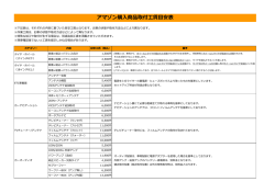 アマゾン購入商品取付工賃目安表