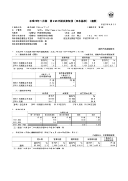 第2四半期決算短信