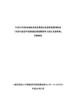 次世代航空宇宙関連産業国際競争力強化