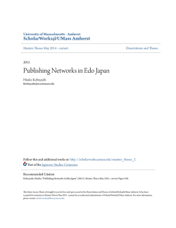 Publishing Networks in Edo Japan