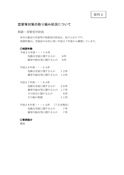 空家等対策の取り組み状況について 資料2