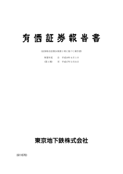 平成17年3月期 有価証券報告書