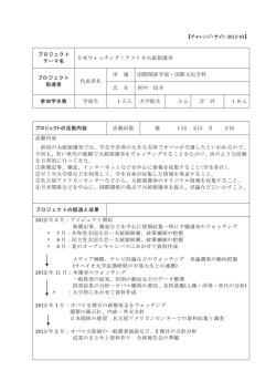 プロジェクト テーマ名 日米ウォッチング！アメリカ大統領選挙 所 属 国際