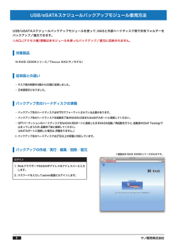 USB/eSATAスケジュールバックアップモジュール使用方法