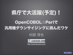 OpenCOBOL  Perlで 汎用機ダウンサイジングに挑んだワケ