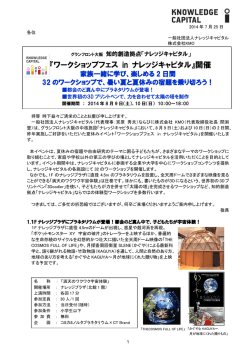 『ワークショップフェス in ナレッジキャピタル』開催