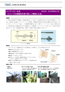 ミニアンカー工法 - DNC 大日本土木 株式会社