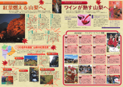 紅葉燃える山梨へ。 ワインが熟す山梨へ。 紅葉燃える山梨へ。 ワインが