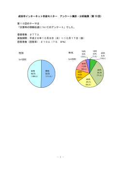 成田市インターネット市政モニター アンケート集計・分析結果（第 10 回