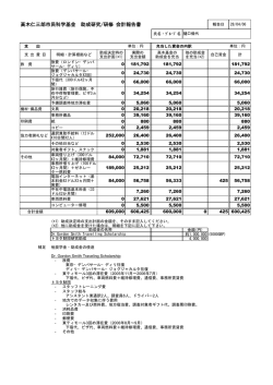 高木仁三郎市民科学基金 助成研究/研修 会計報告書