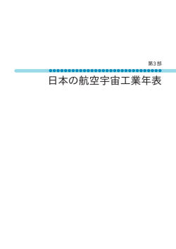 日本の航空宇宙工業年表 - 一般社団法人 日本航空宇宙工業会