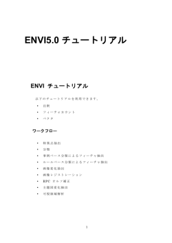 ENVI5.0 チュートリアル - Exelis VIS Japan