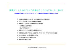 業務プロセスのリスク分析手法 - あどばる経営研究所/中小企業診断士