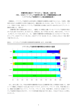 日本のソフトウェア技術者を取り巻く労働環境調査を公開～ソフトウェア