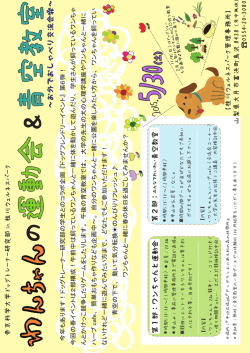わんちゃんの運動会＆青空教室チラシ