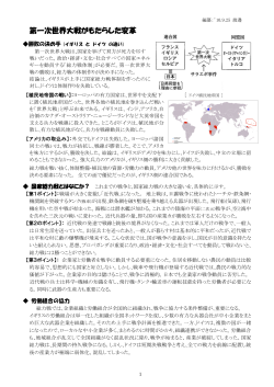 第一次世界大戦がもたらした変革