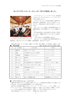 Hakodate Gastronomia Calendario 2012の概要