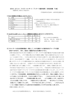 お客様のアンケート集計結果より