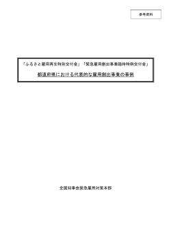 都道府県における代表的な雇用創出事業の事例